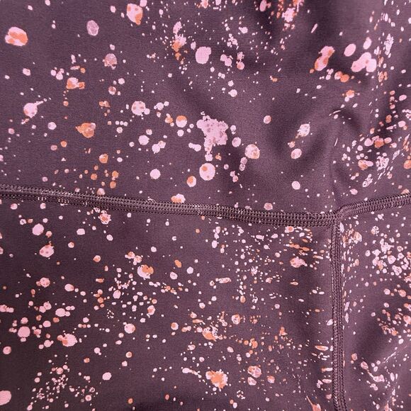 Athleta Ultimate Stash Pocket Splat Capri Leggings Women Size XS Maroon Pink - Picture 4 of 12